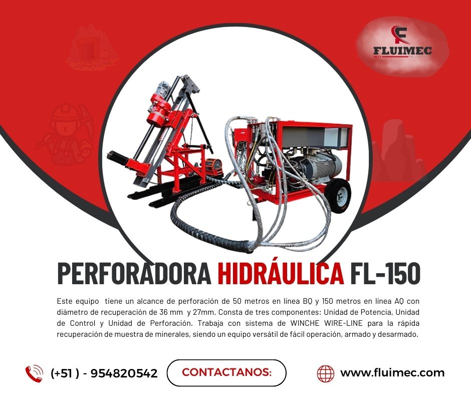 Perforadora FL-150 - Maquinaria para mina de fácil uso